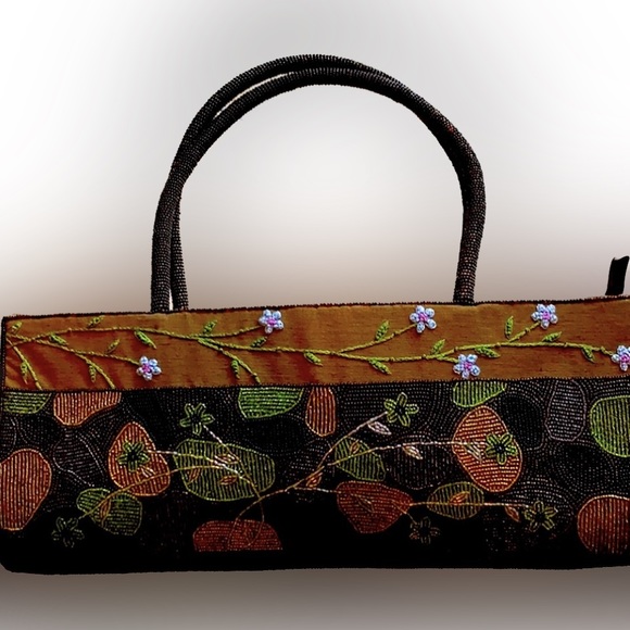 None Handbags - Beaded silk bag